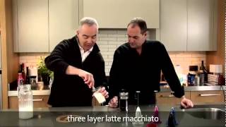 aerolatte  milk frother makes three layer caffè latte macchiato [upl. by Enyrhtac]