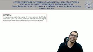 STJ INFO 834 paternidade socioafetiva e adoção [upl. by Oeht601]