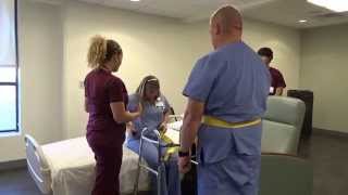 Physical Therapy Transfer Training  How To Transfer From Wheelchair To Bed [upl. by Anoed]