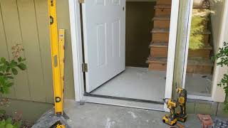 Jeld Wen Front Door Installation  Really crappy products and craftsmanship PART 1 [upl. by Noremac]