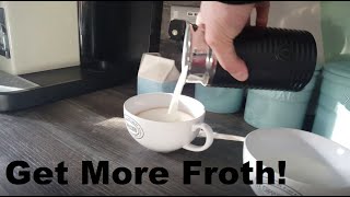 How to Get More Froth from Your Nespresso Coffee Aeroccino  Nespresso tips and help [upl. by Annayrb]