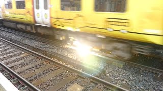 Merseyrail 507 009 making arcs at Birkdale station [upl. by Omissam]