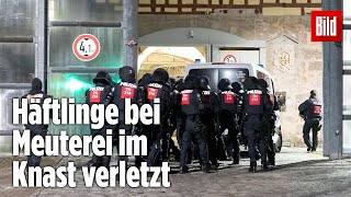 Gefängnismeuterei Polizei stürmt Knast in Thüringen  JVA Untermaßfeld [upl. by Krahling790]